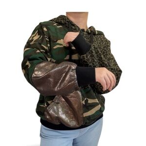 Anthropologie Asymmetrical camo hoodie